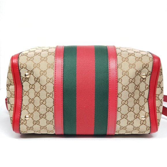 Gucci Boston Medium Canvas Crossbody and Shoulder Bag 650-092625 - Picture 8 of 14